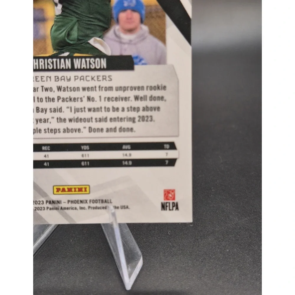 2023 Phoenix Football Christian noWatson #65 Fire Burst /340 Green Bay Packers